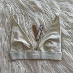 SKIMS Cotton Rib Plunge Bralette Bone Size XS Photo 1