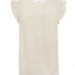 Ba&sh Fani Ruffle-trimmed Crepe Top in Cream Photo 1