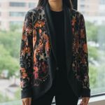 Fuzzi Jean Paul Gaultier Fall Floral Lightweight Cardigan Size S Black Photo 0