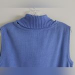 St. John Sport Knit Blue Tank Top with Scarf/Collar Size L Photo 5