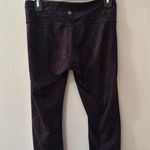 Lululemon Lulu Cropped Leggings Black/Purple Size 8 Photo 2