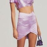 Retrofête Retrofete Dehl Skirt in Lilac Purple Size Large NWT Satin Fabric Photo 0