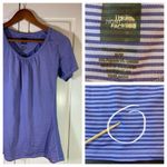 The North Face  T Shirt Womens Medium Purple Stripes Outdoorsy Hiking‎ READ Photo 1