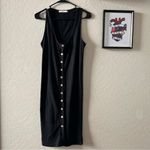 We The Free FP Black Gia Ribbed Midi-Dress Photo 1