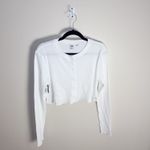 Aritzia NWT  Waffle West Long Sleeve Crop Top White Size Large Photo 1