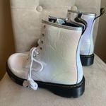 Dr. Martens Iridescent White Boots 1460 Bexy Size M5 W6 NWOB Photo 6