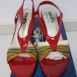Coach And Four Reamy Red Rainbows Strappy Heel women's size 9M slingbacks in box Photo 0