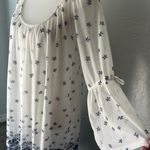 Siren Lily  White and Blue Long Sleeve Dress Photo 2