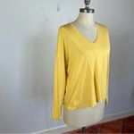 Vince  V Neck Yellow Long Sleeve Top Photo 1