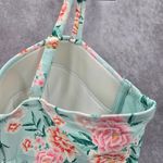 Xhilaration  Blue Pink Floral Padded Wired String Bikini Top Swimwear Plus 22W Photo 5