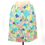 Talbots  | Floral Bright Pastel Textured Pencil Skirt Career Office Plus Size 16W Photo 1