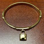 Michael Kors  Gold Tone Pave Crystal Pad Lock Bracelet Photo 1