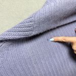 Madewell Women’s Sweater Pullover Purple Merino Wool Cotton Blend Ruffle Chunky Photo 10