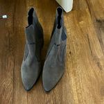 ZARA Woman Dark Grey Suede Ankle Boot Photo 1