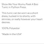 Show Me Your Mumu Peek a Boo Cold Shoulder Tunic | Python Press | Small Photo 2