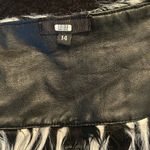 Ellie Mae Alea jacket removable faux fur collar leather trim size 14 $845 Black Photo 4