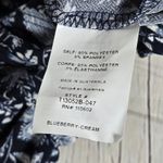 Lush Clothing Lush Blue Floral Short Sleeve Bodysuit in Blueberry Cream XL‎ NWOT Photo 4