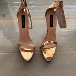 Peace + Love Rose Gold Rhinestone Strappy Heels Sz 8 Photo 1
