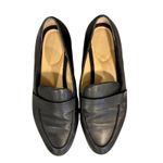 Franco Sarto Black Leather Slip-On Loafers Y2K Minimalist Flats, Women's 8.5 Photo 2