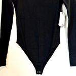 Good American NWT  Black Stretch Jersey Crewneck Bodysuit - Size 2 (Medium) Photo 6