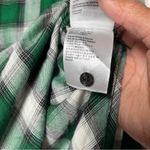 H&M Holiday Beetle Beaded Embellished Button Down Green Plaid Shirt size 4 Photo 9