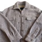 Banana Republic  Wool Shirt Utility Jacket XS Tan Oversized Shacket Minimalist Photo 4