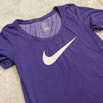 Nike The  Tee Purple Check Mark Tee Shirt Dri Fit Athletic Cut XS Photo 0