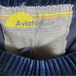 Aviator Nation Classic Velvet Sweatpants Side Rainbow Stripes Drawstring Navy S Photo 5