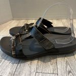 Aetrex  Kori Slide Sandals Pewter Size 40 9-9.5M Embellished Beaded Metallic Photo 3