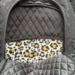 Vera Bradley Black Quilted Multi Pocket Zipper Leopard Inside Backpack Photo 2