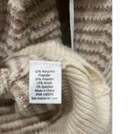 LC Lauren Conrad Lauren Conrad LC Sweater Women's XL Dizzy Striped Knit Ruffle Shoulder Cream Photo 3