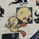 Vintage Looney Tunes Tapestry Vest 1996 Cartoon Tweety Bird Daffy Duck Retro Size undefined Photo 8