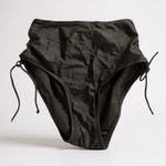 SO High-Waisted Black Bikini Bottom With Side‎ Ties - Womens Swimwear By  size 0X Photo 0