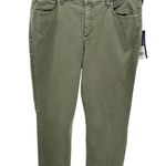 NYDJ  Sheri Slim Ankle Jeans Topiary Olive Green Women's Size 12 Fray Hem NWT Photo 0