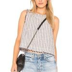 Bella Dahl  Fray Button Back Top in Americana Stripe Photo 0