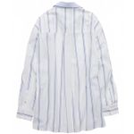 American Eagle AE Aerie Good Day Button Down Shirt Marbled Blue Stripe NWT Small Photo 2