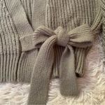 ZARA Knit Wrap Tie Cropped Cardigan Sweater Photo 3
