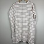 Eileen Fisher Organic Linen Tunic Top XL Striped Poncho Kaftan Beach Coastalcore Photo 2