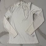 Red by BKE Mock Neck Rhinestone Pleated Shoulder Long Sleeve Top Women’s Large Photo 1