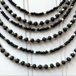 Sonoma  Necklace Fashion Jewelry Black Silver Bead Layered Chunky Bling Statement Photo 3