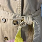 Modcloth Tan/Yellow Trench Coat Size L Photo 2