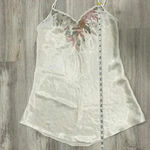 Vintage Val Mode Lingerie Ivory Satin Floral Sleeveless Slip Chemise Size L Photo 2
