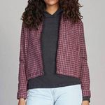 Quiksilver Long Sleeve Zip-Up Shirt jacket plaid cropped shacket Photo 0