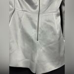 Alice + Olivia  Mayra Satin Tuxedo Skort Romper White 6 Photo 6