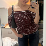Walter Baker Sequin  Off the Shoulder Top Photo 0