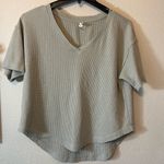 Wishlist waffle shirt Gray Loose Small Medium Photo 0