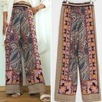 Maeve  by Anthropologie Rooibos Wide Leg Palazzo Pants Multicolor Paisley Medium Photo 1