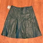 Free People NWT We the Free by  Vegan Pleated Mini Skirt Topiary Green size 2 Photo 3