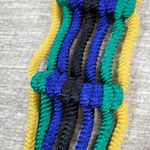 VTG Yves Saint Laurent Trimmings Woven Rope Belt Womens Statement Fringe Boho Yellow Photo 4