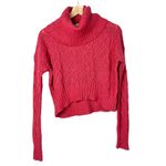Urban Outfitters UO Pins and Needles Red Cable Knit Cropped Chunky Sweater L Photo 2